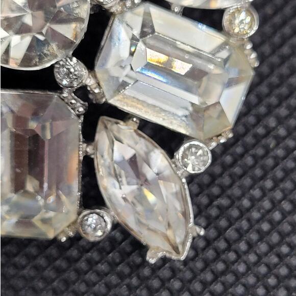 Sparkling ORA Vintage Rhinestone Starburst Brooch Retro Glam Statement Piece - Picture 7 of 8